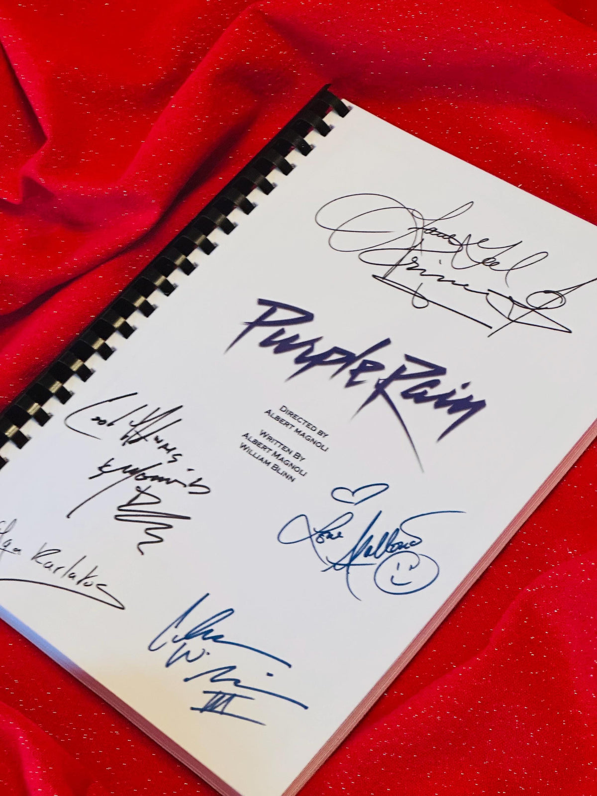 PURPLE, RAIN Movie Script, Screenplay, With Printed Cast Signatures, Autographs