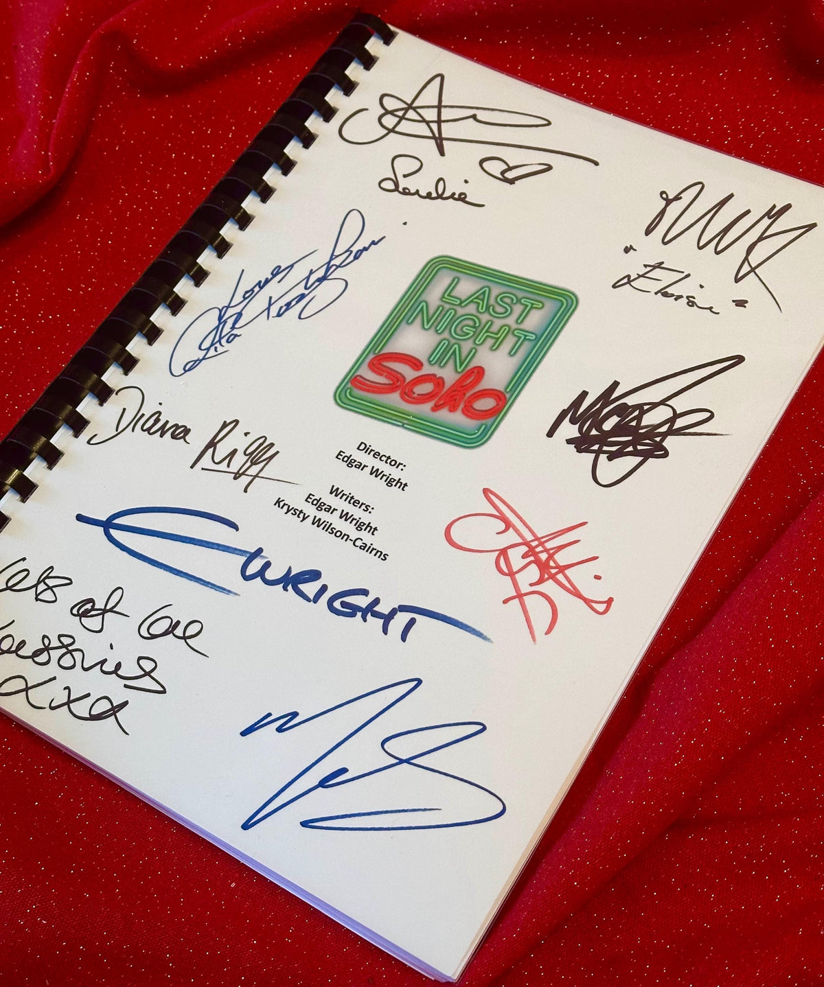 LAST NIGHT, SOHO Movie Script, With Printed Cast Signatures, Autographs