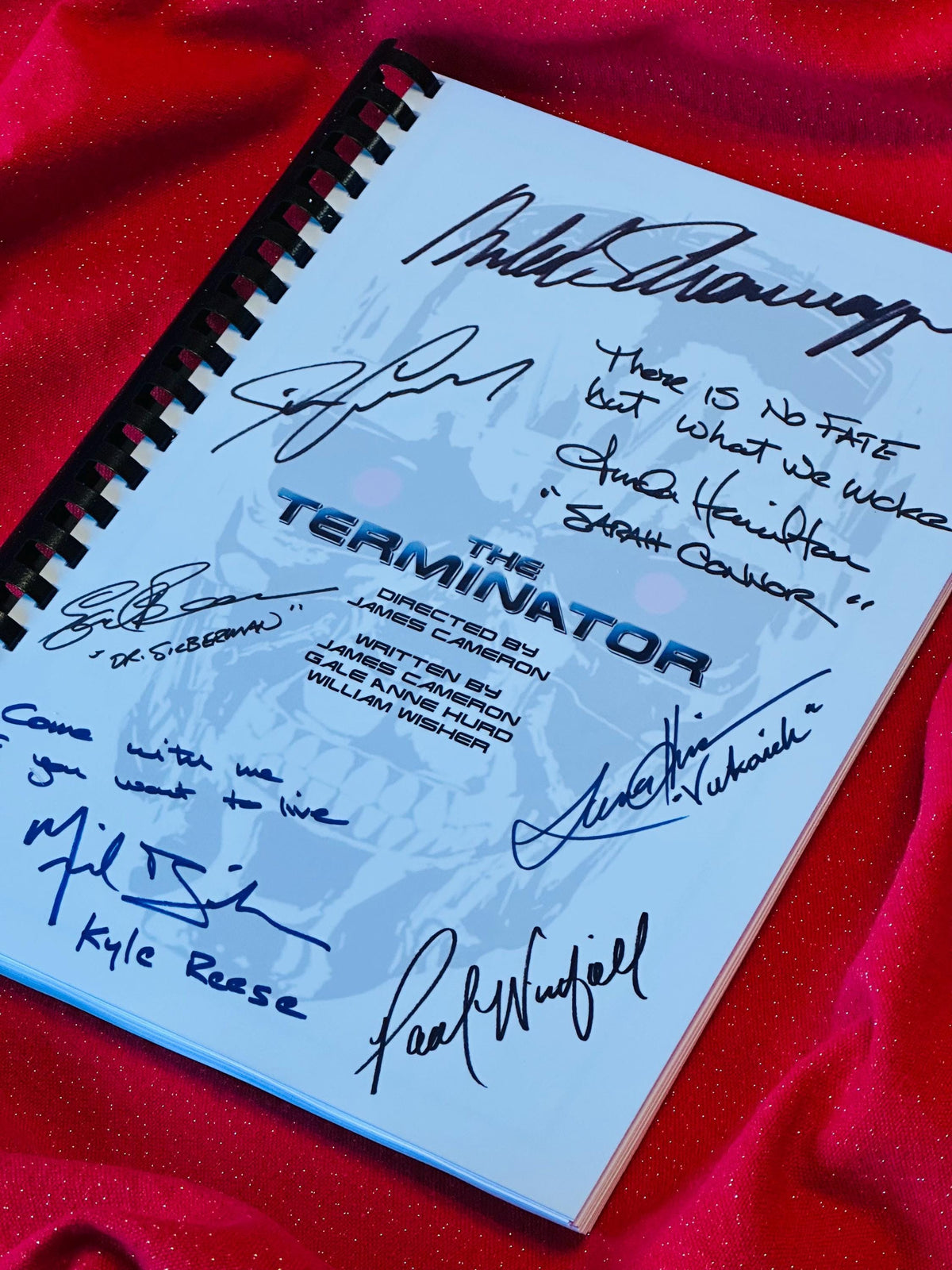 TERMINATOR Movie Script, With Printed Cast Signatures, Autographs
