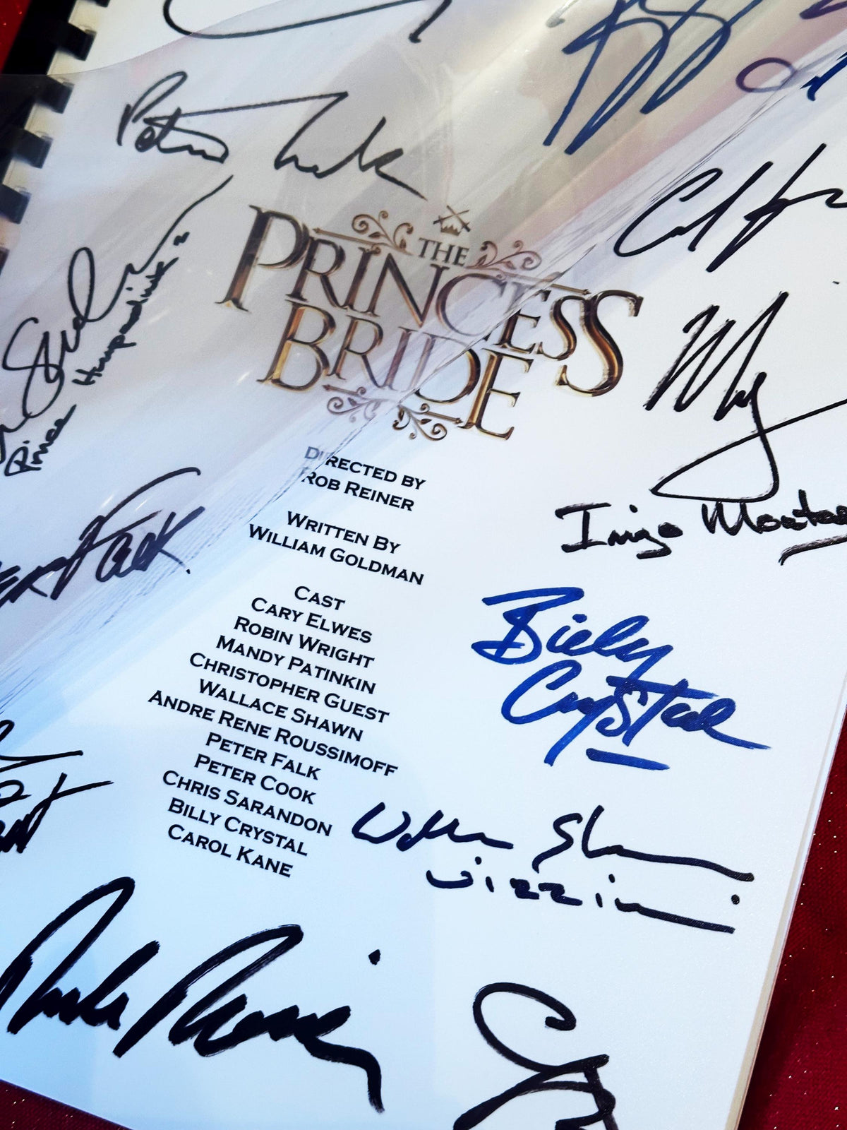 PRINCESS, BRIDE Movie Script, With Printed Cast Signatures, Autographs