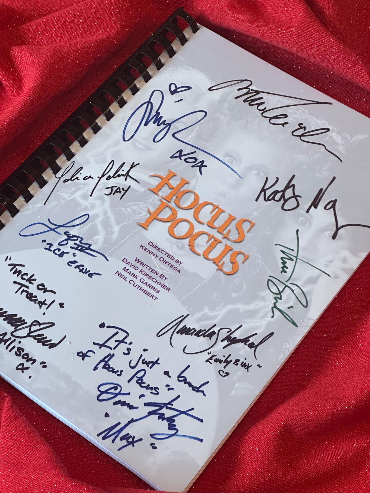 HOCUS POCUS Movie Script, With Printed Cast Signatures, Autographs