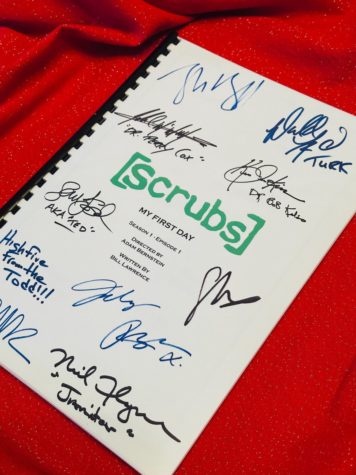 SCRUBS Script, With Printed Cast Signatures, Autographs