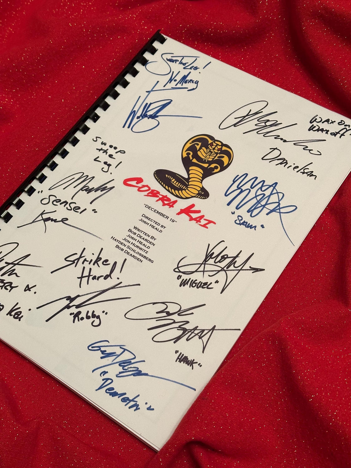 COBRA, KAI Signed Script, With Printed Cast Signatures, Autographs