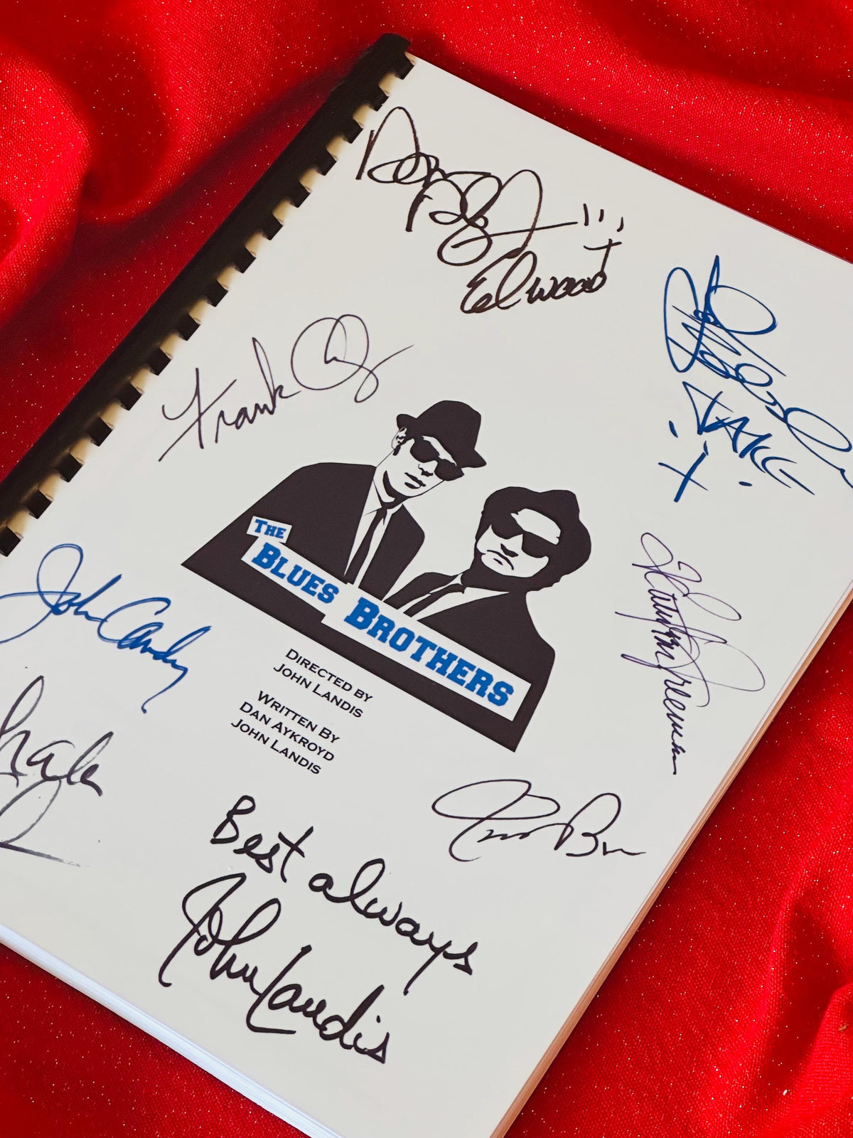 BLUES BROTHERS Movie Script, With Printed Cast Signatures, Autographs