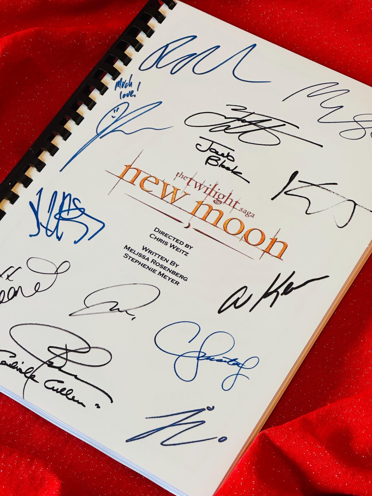 NEW MOON Signed Movie Script, With Printed Cast Signatures, Autographs