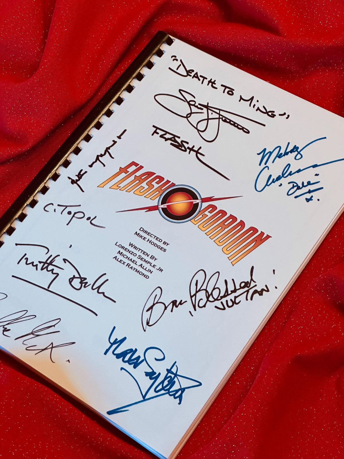 FLASH, GORDON Signed Movie Script, With Printed Cast Signatures, Autographs