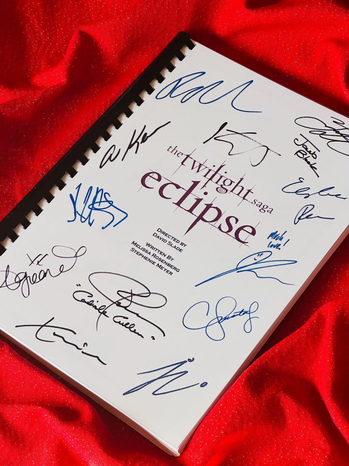 TWILIGHT, ECLIPSE Signed Movie Script, With Printed Cast Signatures, Autographs