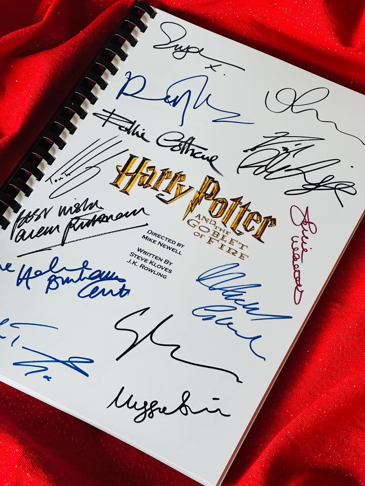 GOBLET, FIRE, Movie Script, With Printed Cast Signatures, Autographs