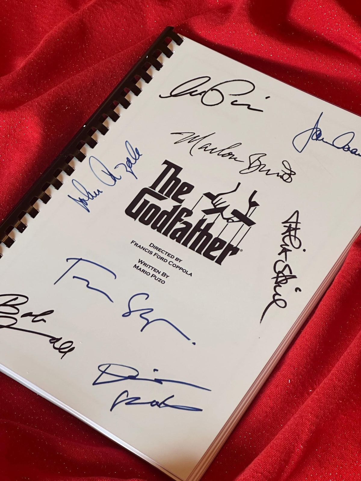 THE GODFATHER Movie Script, With Printed Cast Signatures, Autographs