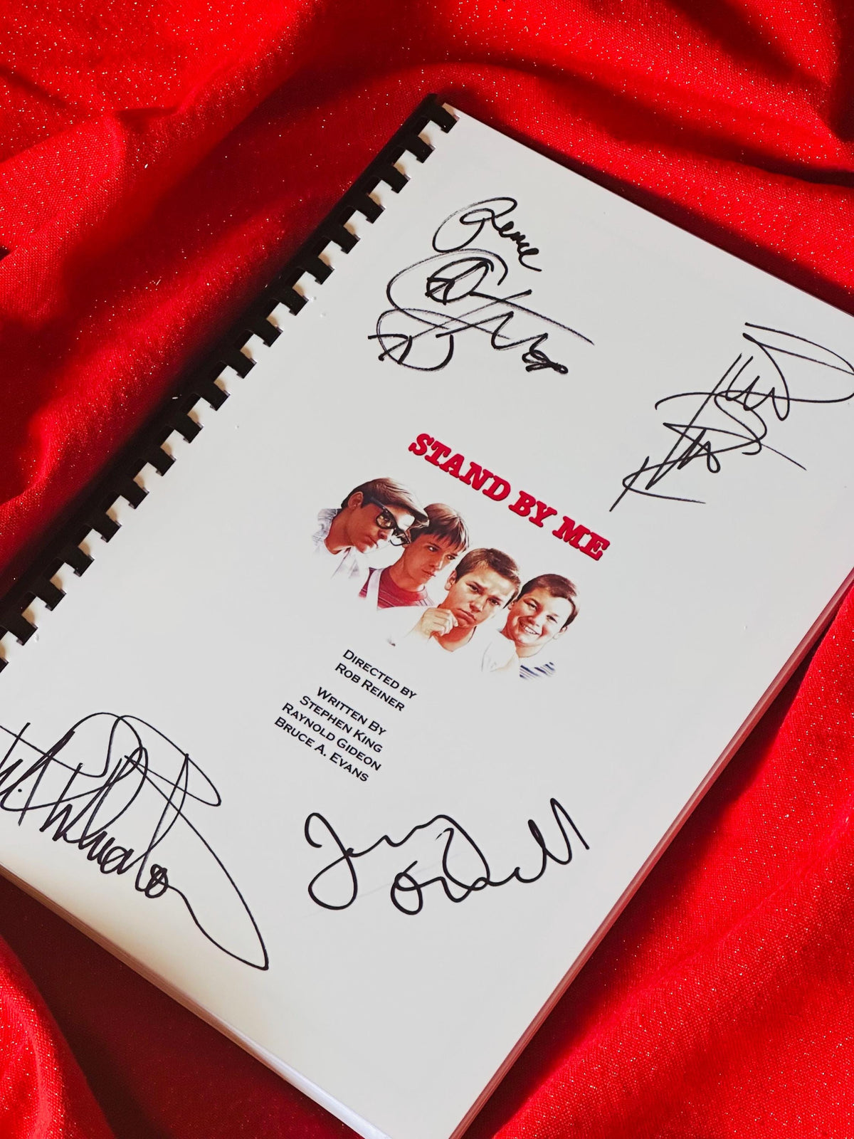STAND BY ME Signed Movie Script, With Printed Cast Signatures, Autographs