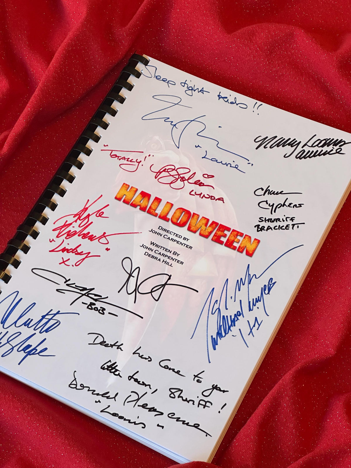 HALLOWEEN Movie Script, With Printed Cast Signatures, Autographs