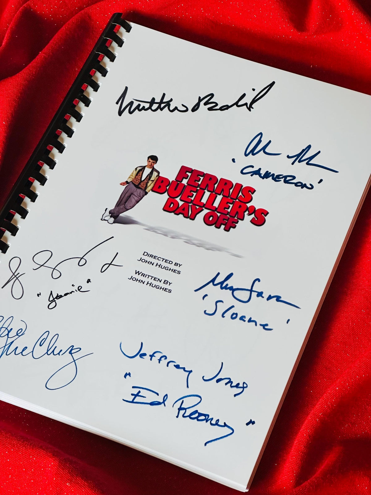Buellers, Day Off Movie Script, Screenplay, With Printed Cast Signatures, Autographs