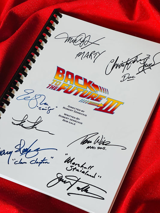 Back To The Future PART 3 Signed Movie Script