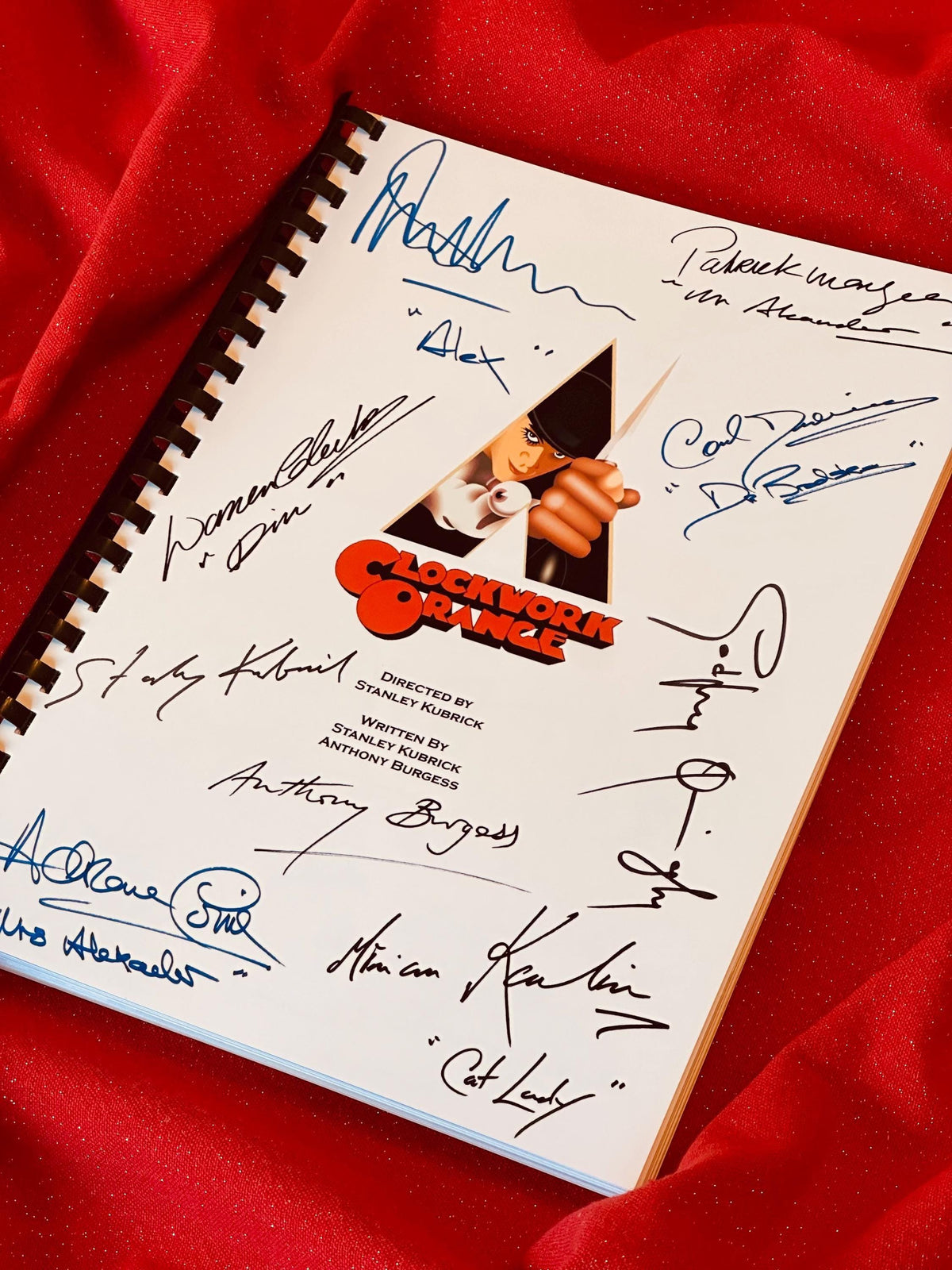 CLOCKWORK, ORANGE, Movie Script, With Printed Cast Signatures, Autographs