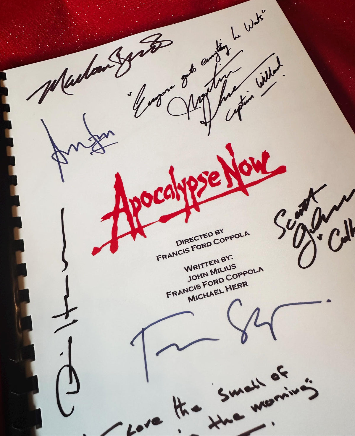 APOCALYPSE, NOW, Movie Script, With Printed Cast Signatures, Autographs