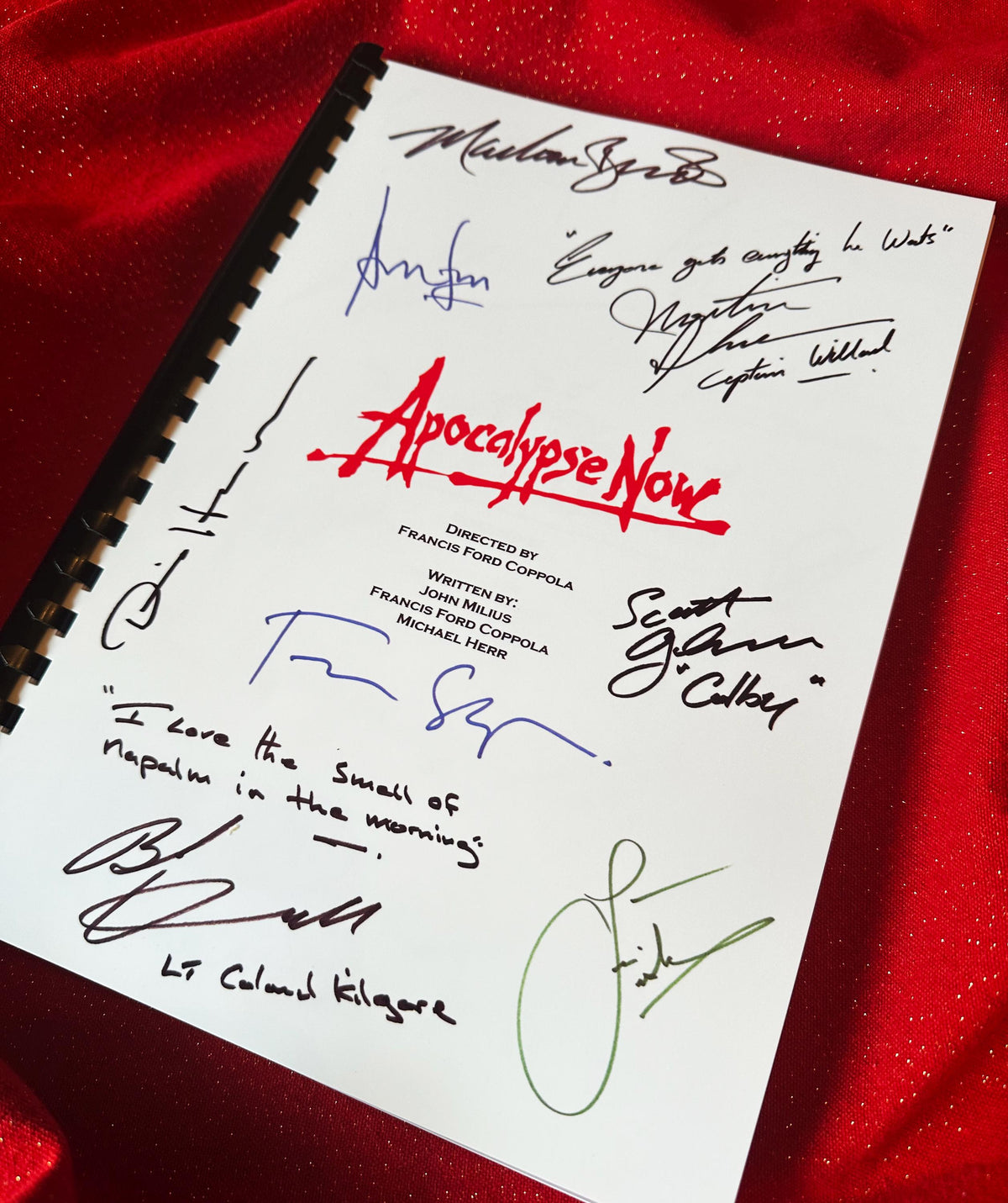 APOCALYPSE, NOW, Movie Script, With Printed Cast Signatures, Autographs