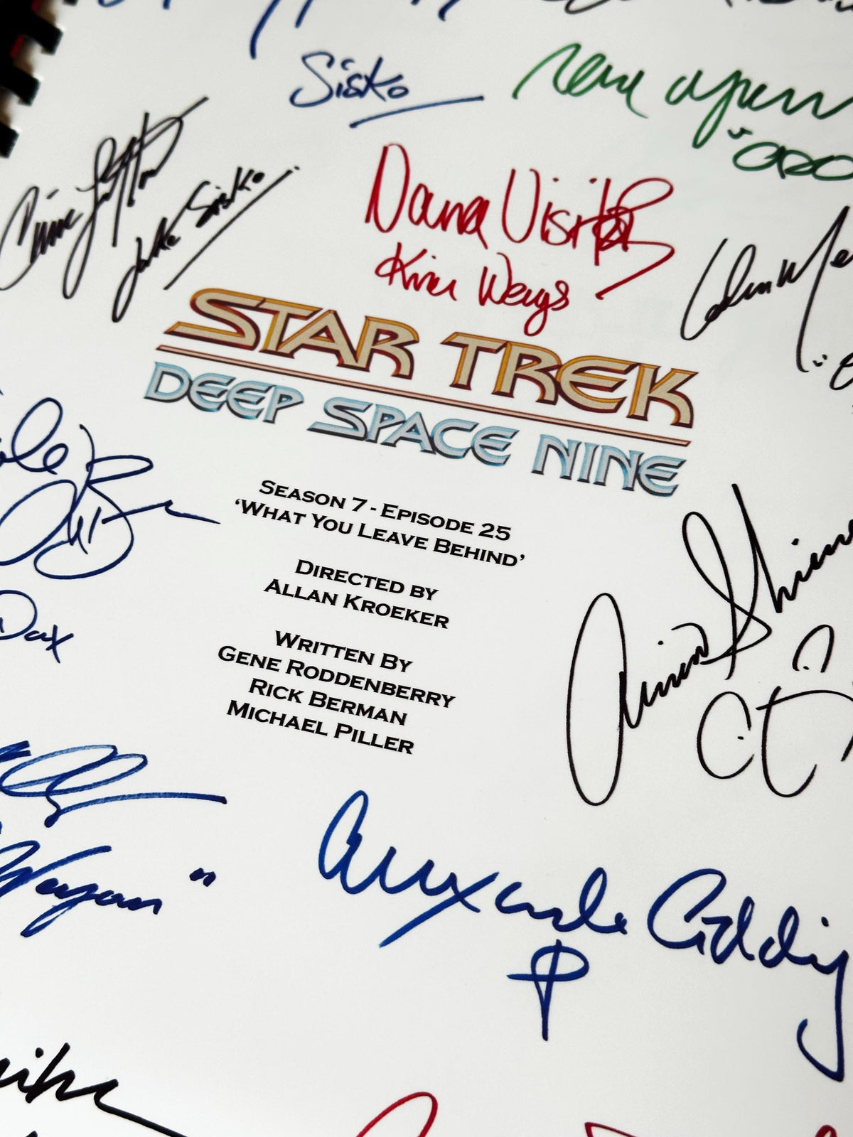 TREK, DEEP SPACE, Nine, Final Episode, Script, With Printed Cast Signatures, Autographs