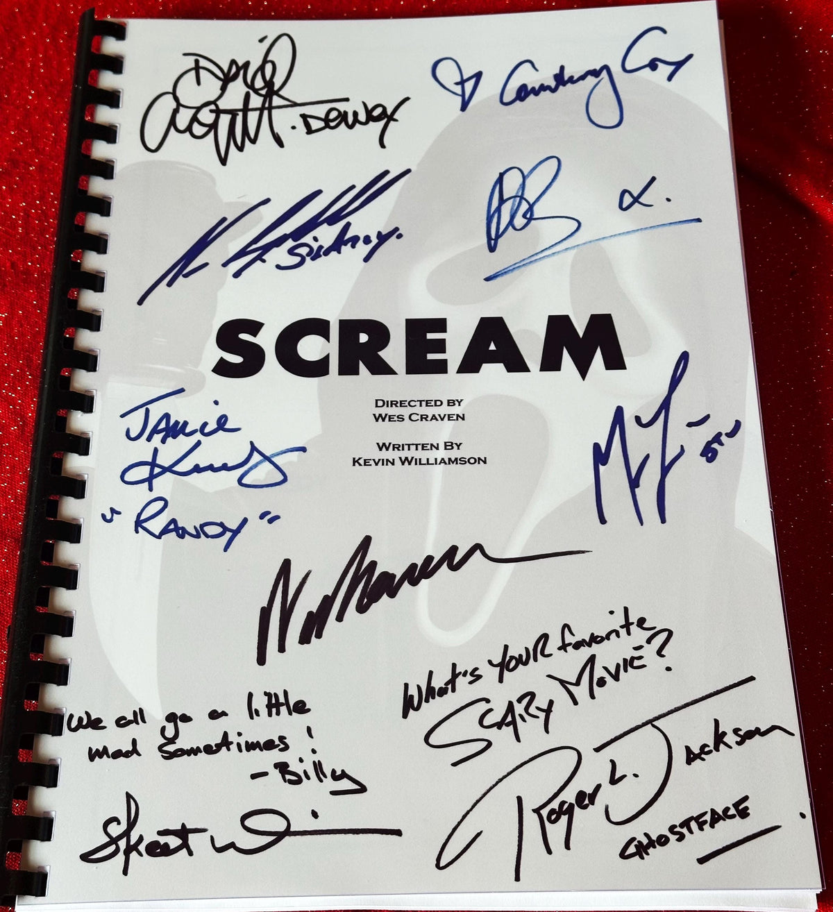 SCREAM MOVIE SCRIPTS Collection, Parts 1 & 2, With Printed Cast Signatures, Autographs