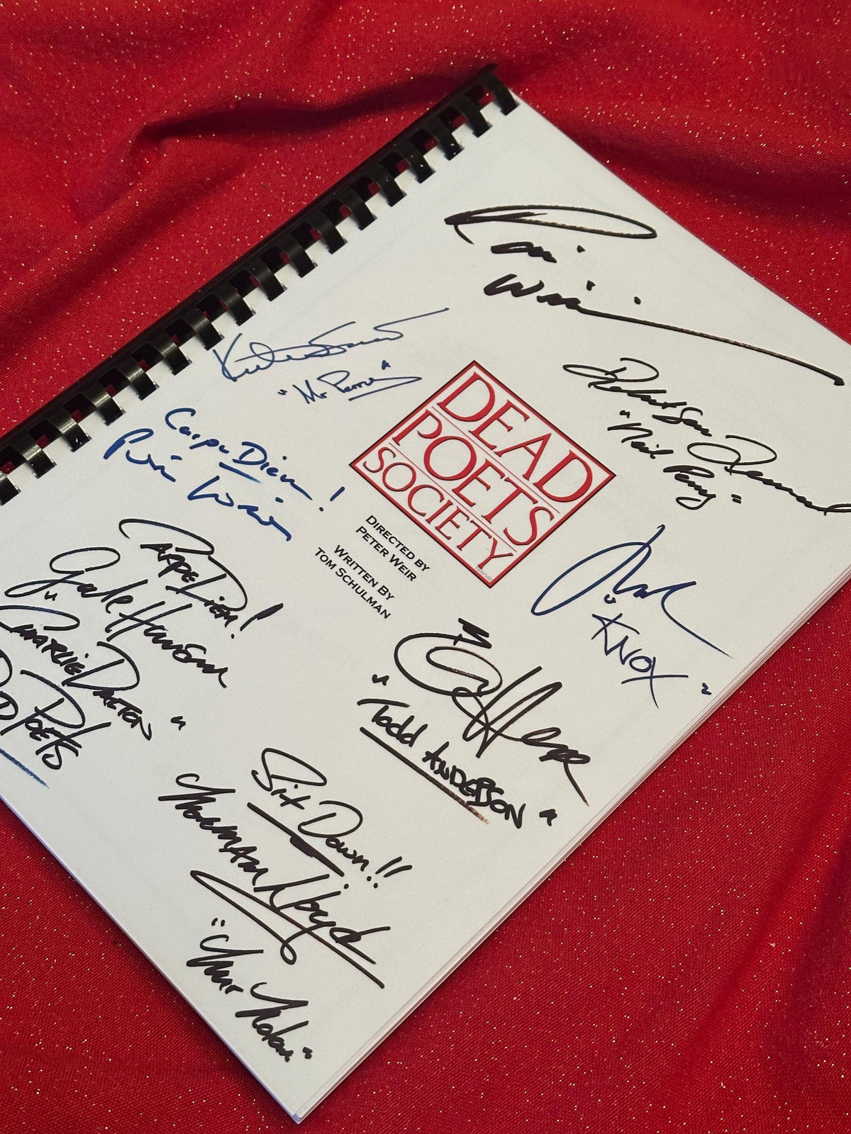 DEAD POETS Movie Script, With Printed Cast Signatures, Autographs
