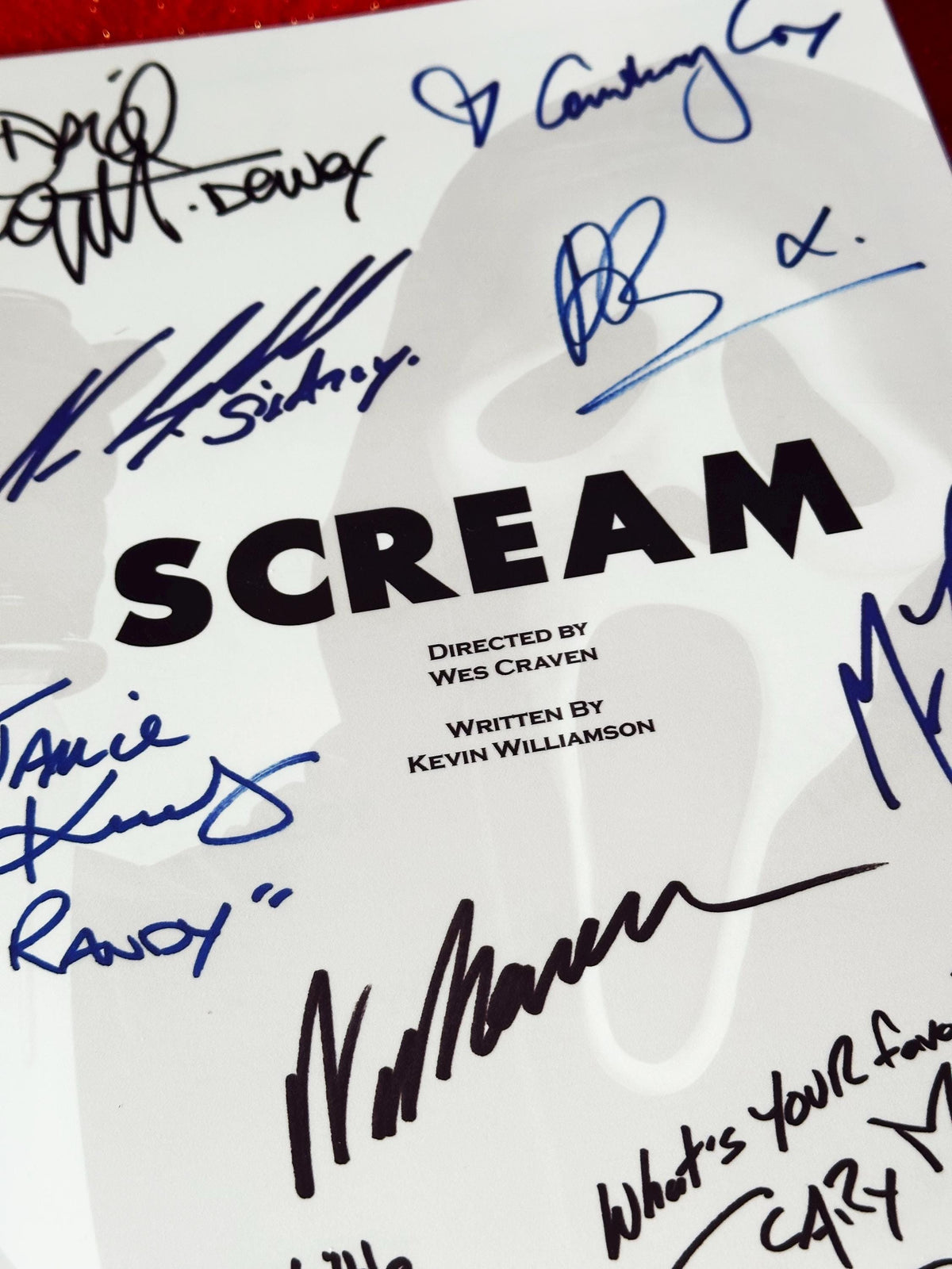 SCREAM MOVIE SCRIPTS Collection, Parts 1 & 2, With Printed Cast Signatures, Autographs