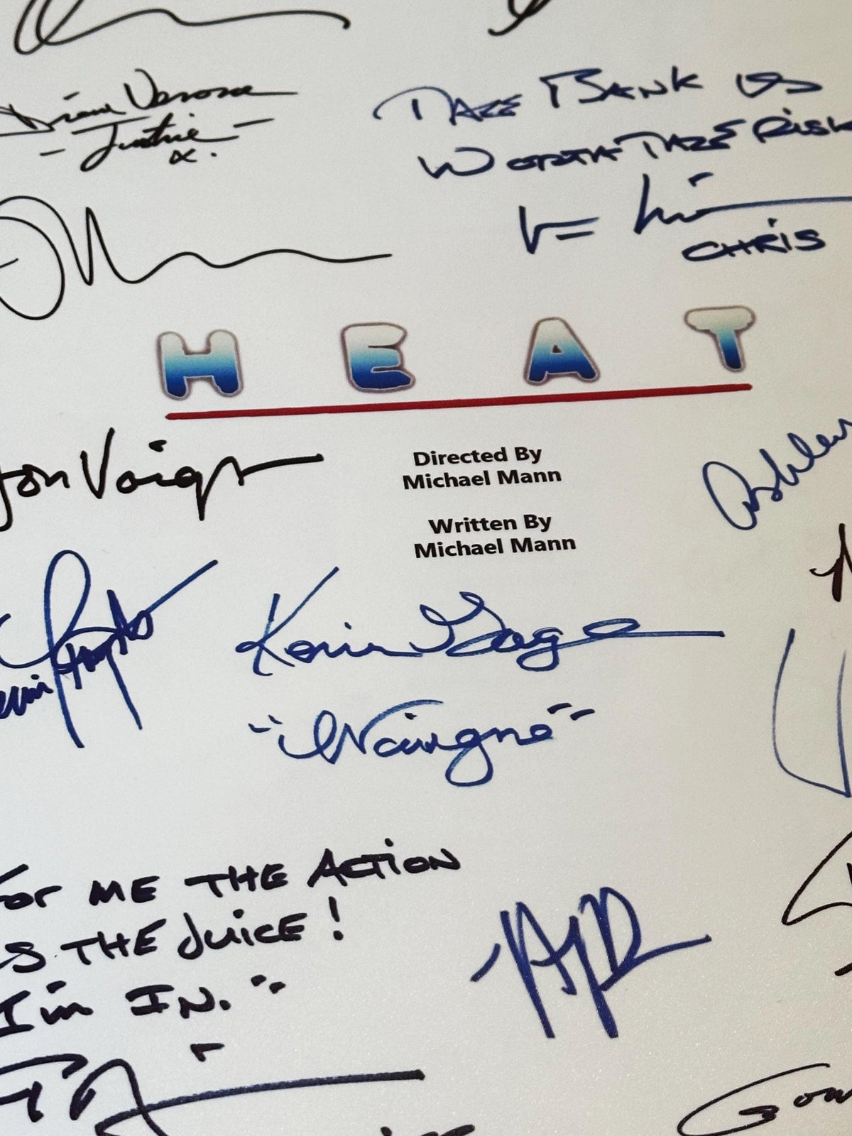 HEAT, Movie Script, Screenplay, With Printed Cast Signatures, Autographs