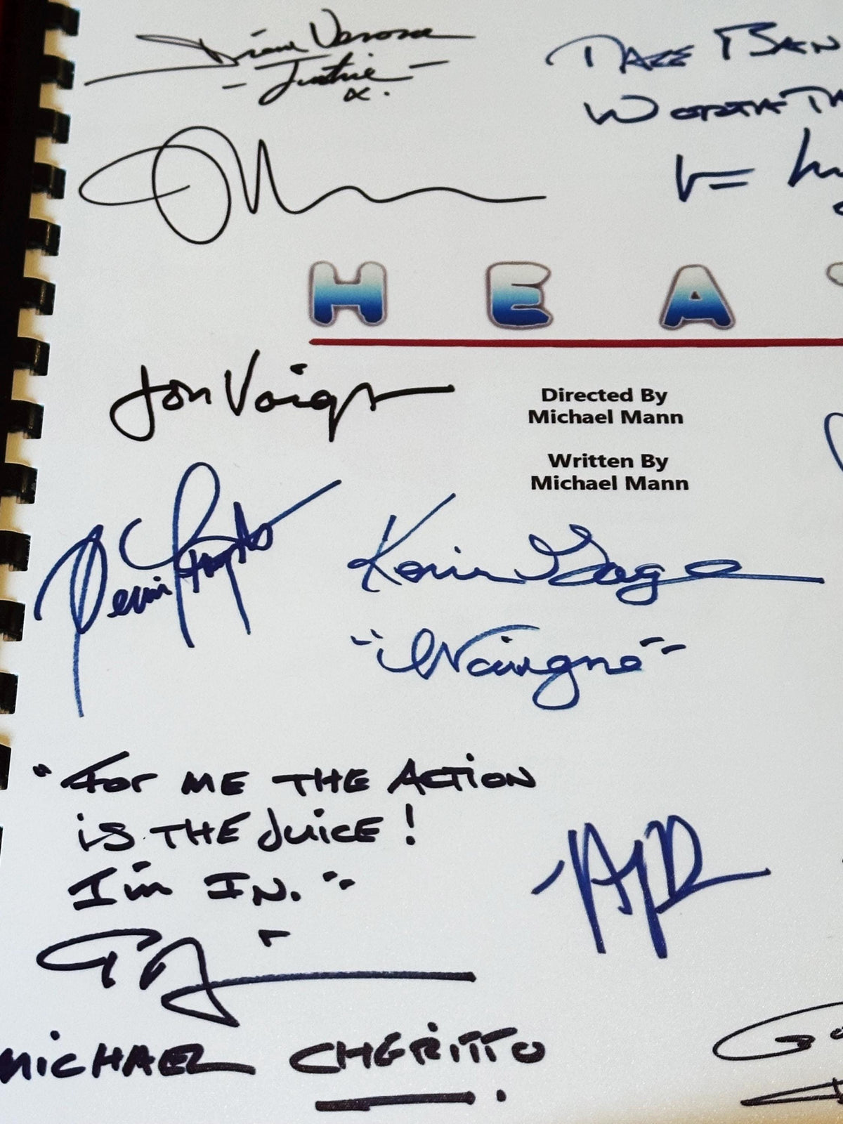 HEAT, Movie Script, Screenplay, With Printed Cast Signatures, Autographs