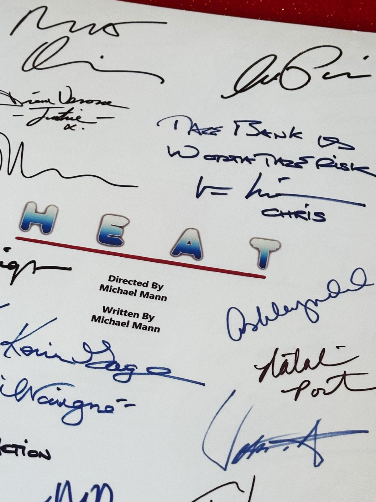 HEAT, Movie Script, Screenplay, With Printed Cast Signatures, Autographs