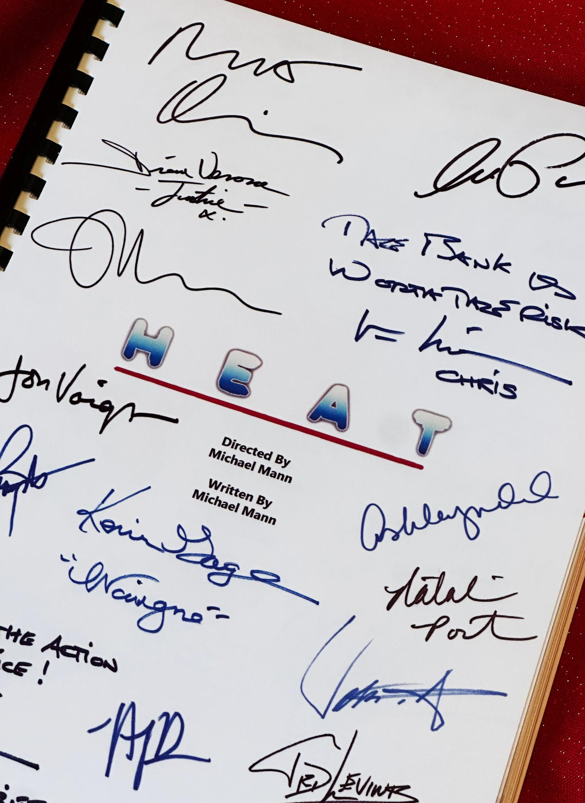 HEAT, Movie Script, Screenplay, With Printed Cast Signatures, Autographs