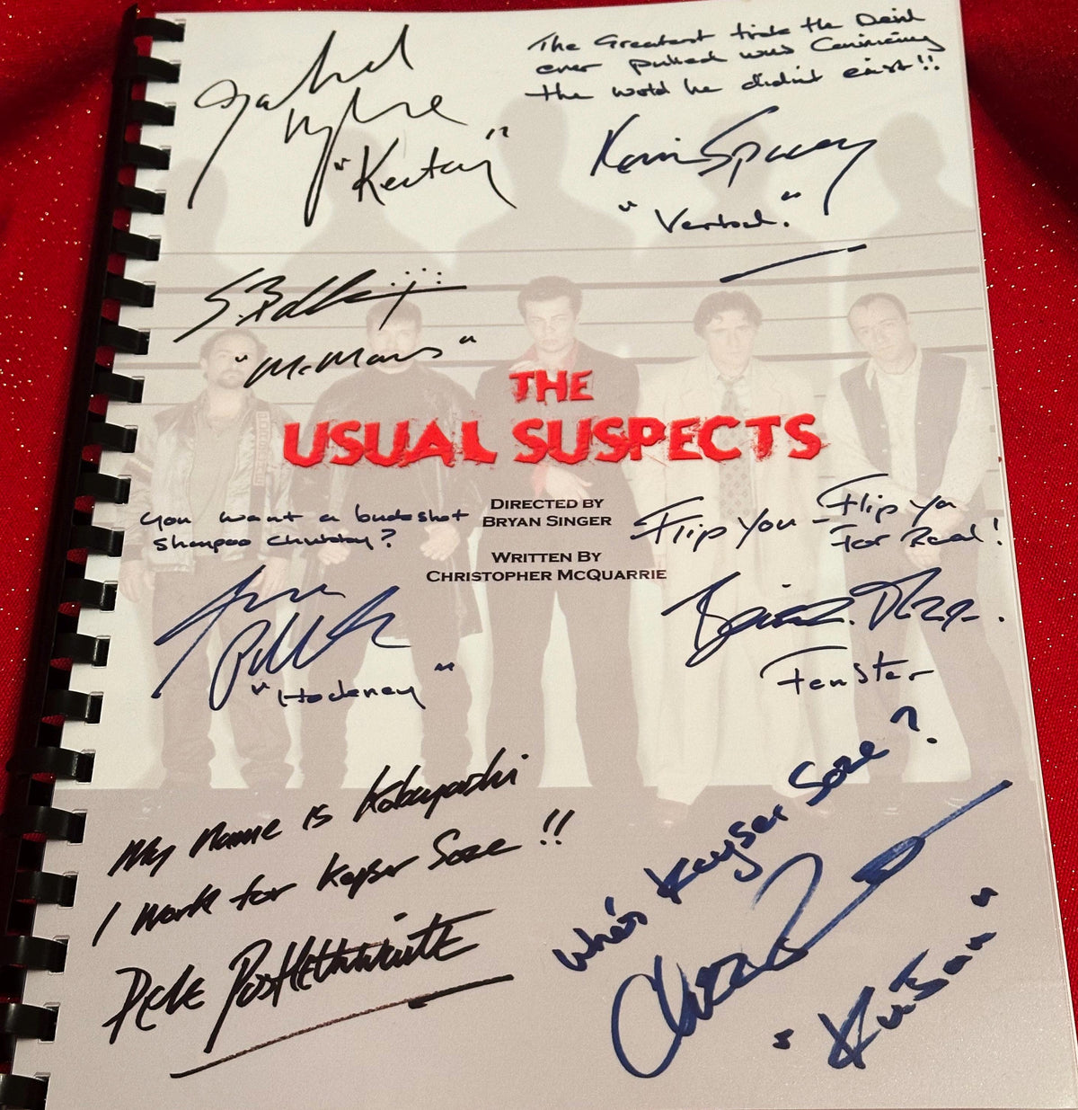 THE USUAL SUSPECTS, Movie Script, With Printed Cast Signatures, Autographs