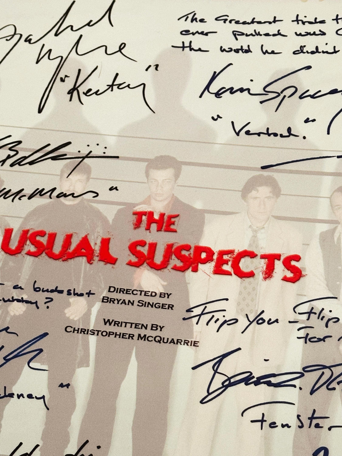 THE USUAL SUSPECTS, Movie Script, With Printed Cast Signatures, Autographs