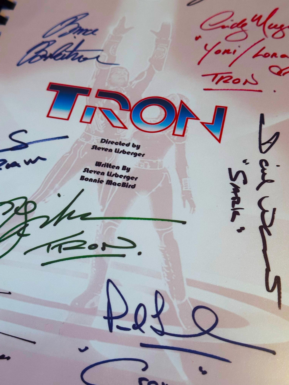 TRON Movie Script With Printed Cast Signatures, Autographs