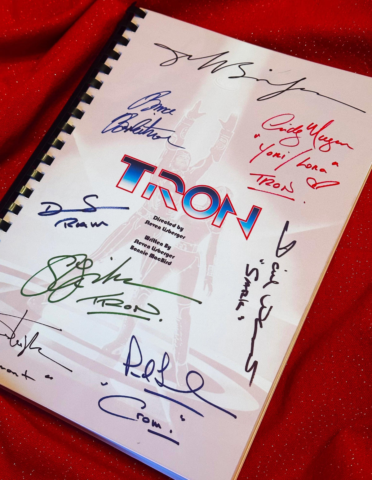 TRON Movie Script With Printed Cast Signatures, Autographs