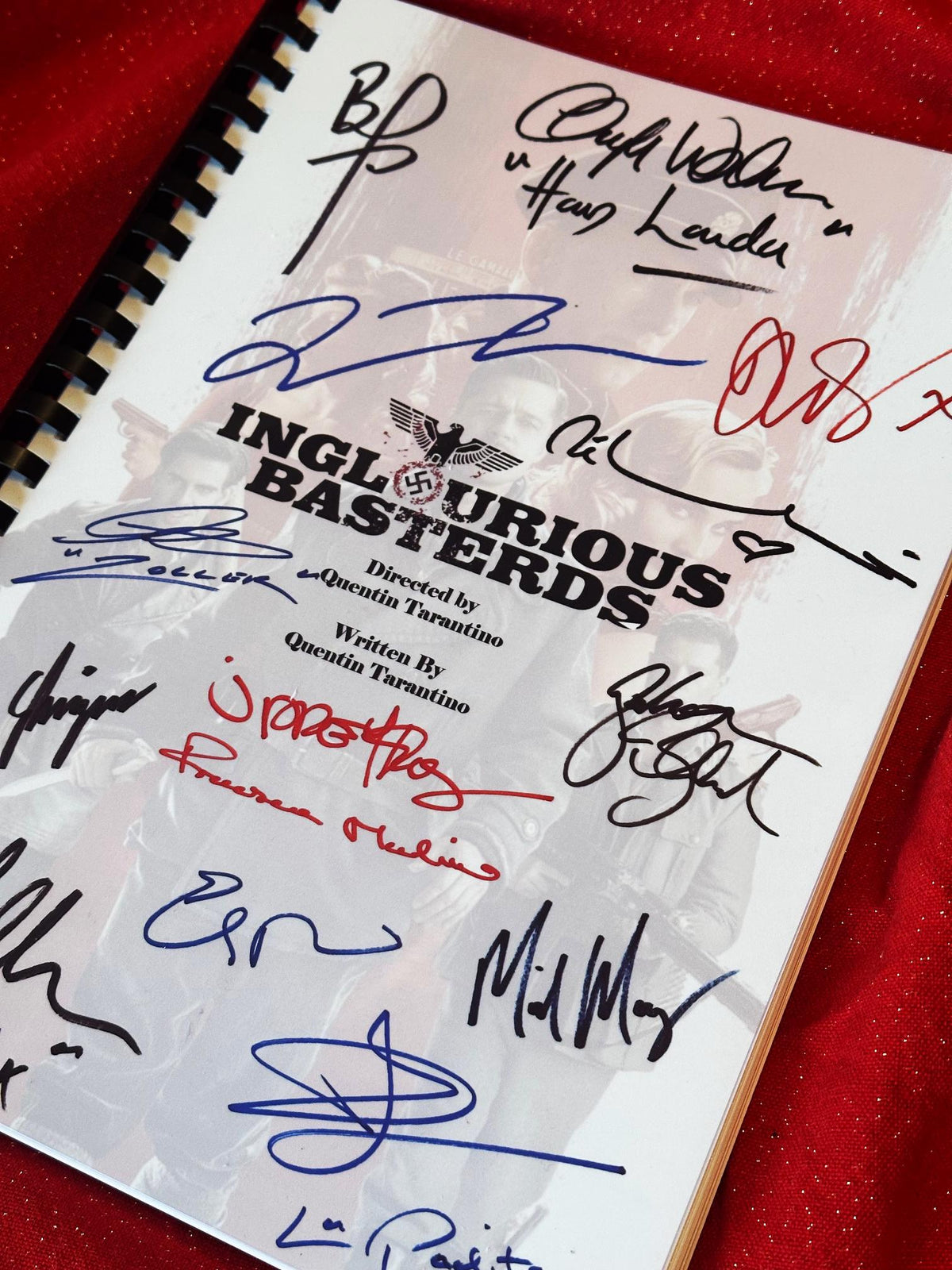 INGLOURIOUS Script, With Printed Cast Signatures, Autographs