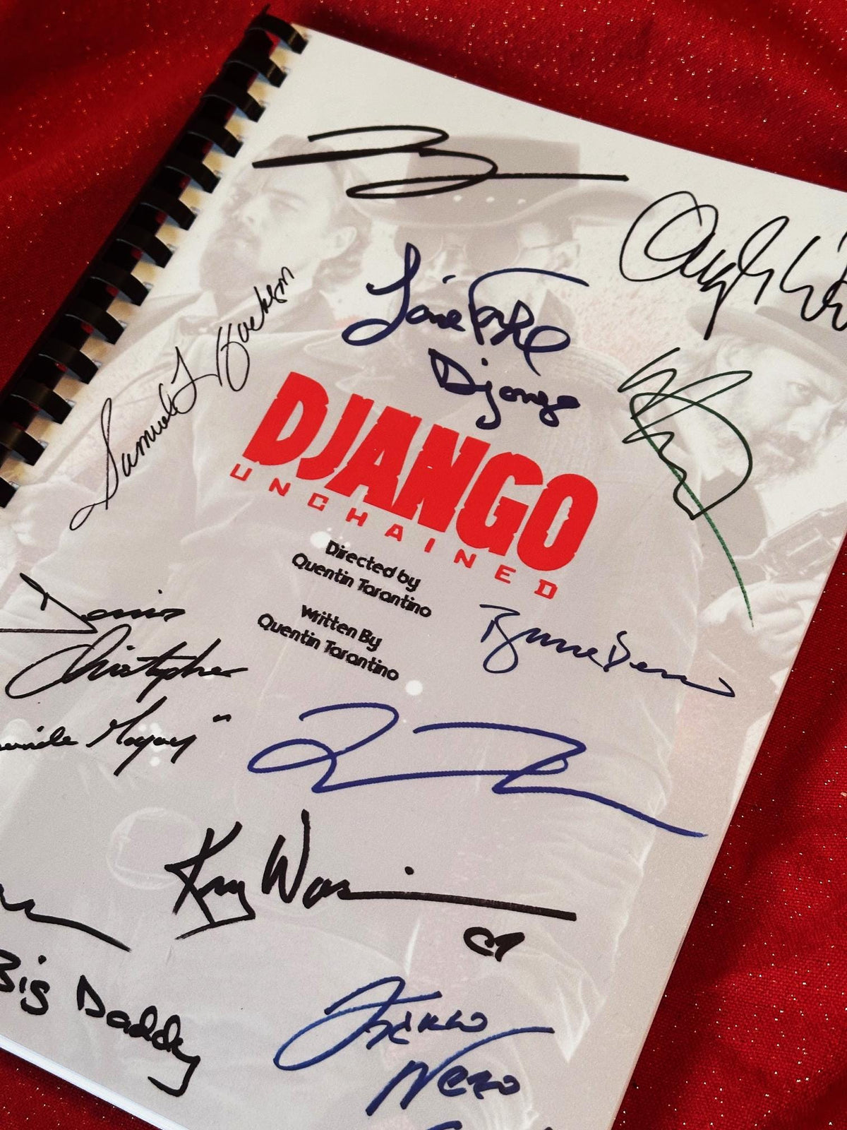 DJANGO Script, With Printed Cast Signatures, Autographs