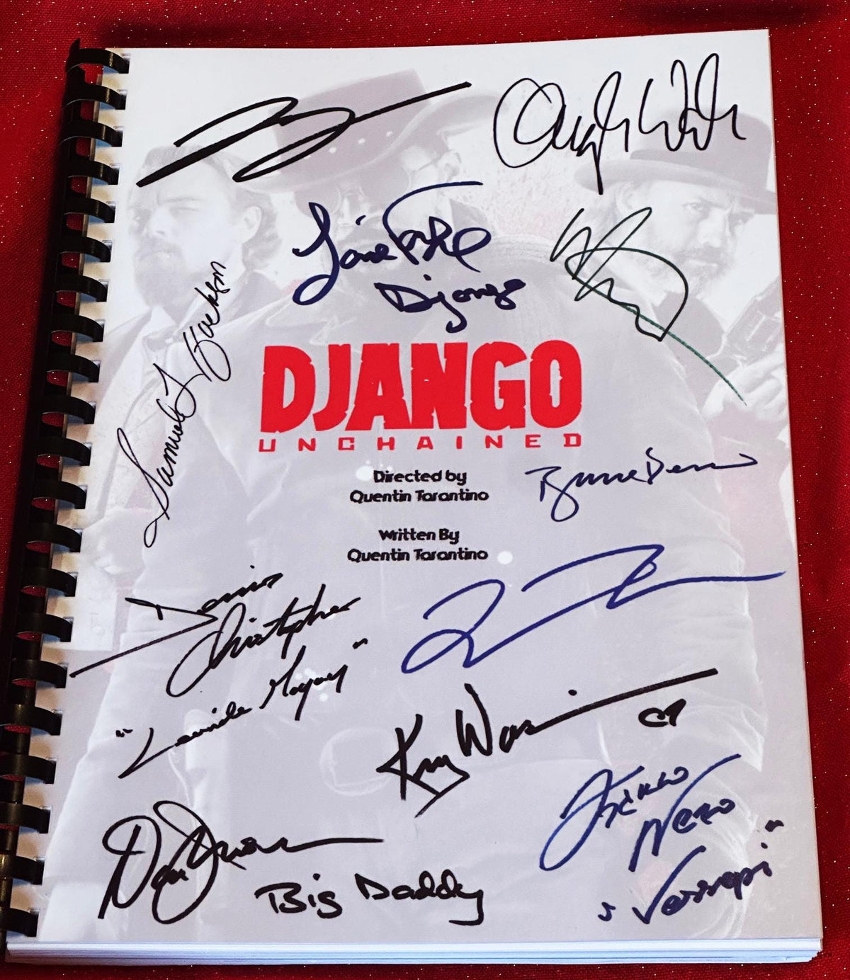 DJANGO Script, With Printed Cast Signatures, Autographs