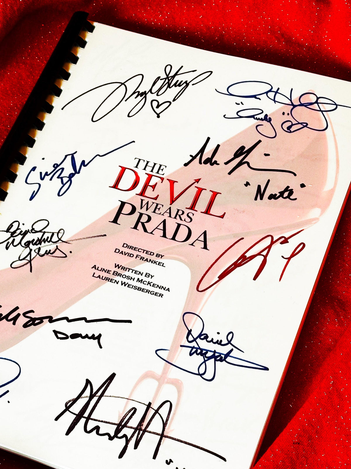 DEVIL, WEARS, PRADA Movie Script,  With Printed Cast Signatures, Autographs