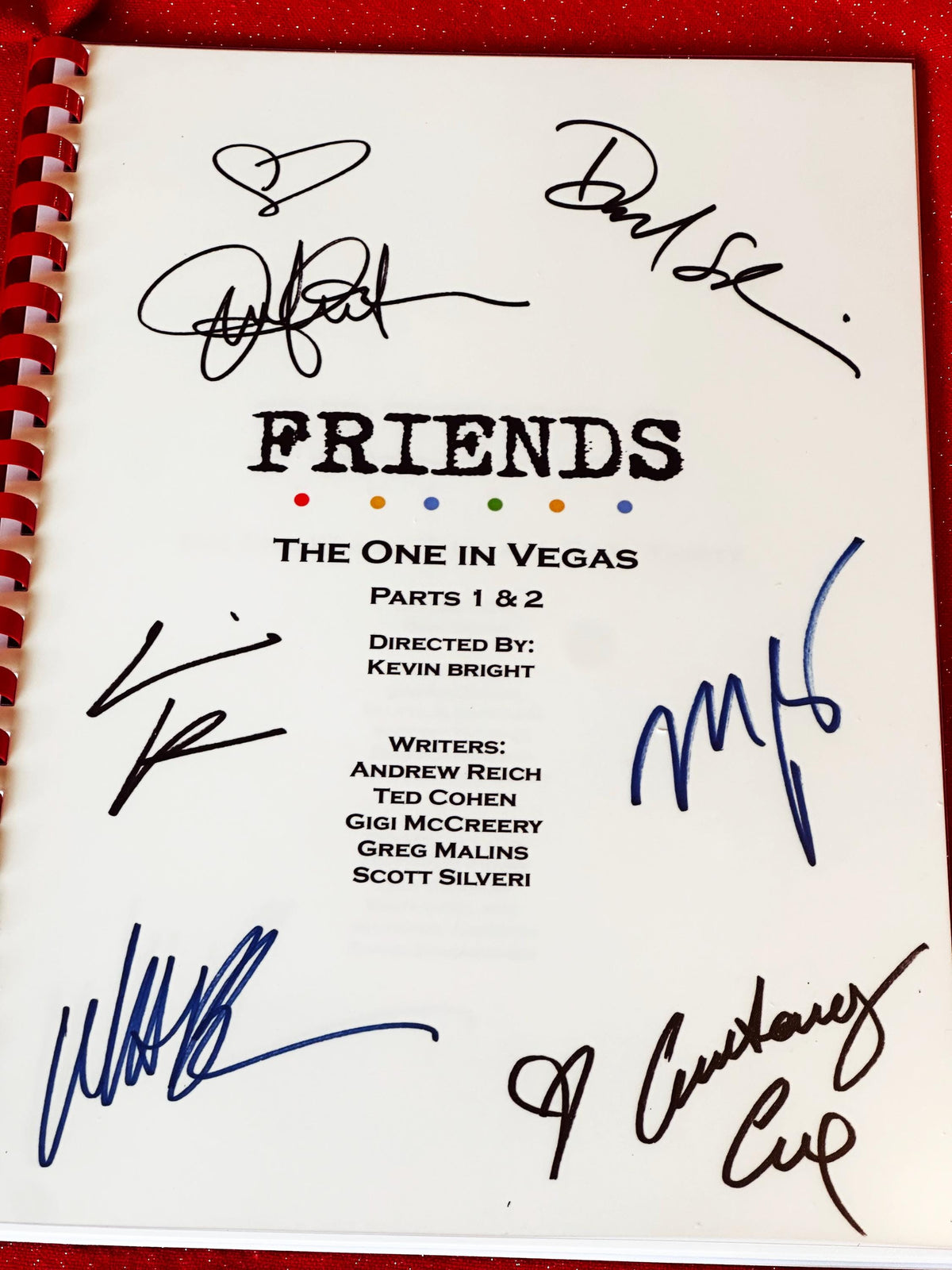 The One in Vegas, Script, With Printed Cast Signatures, Autographs