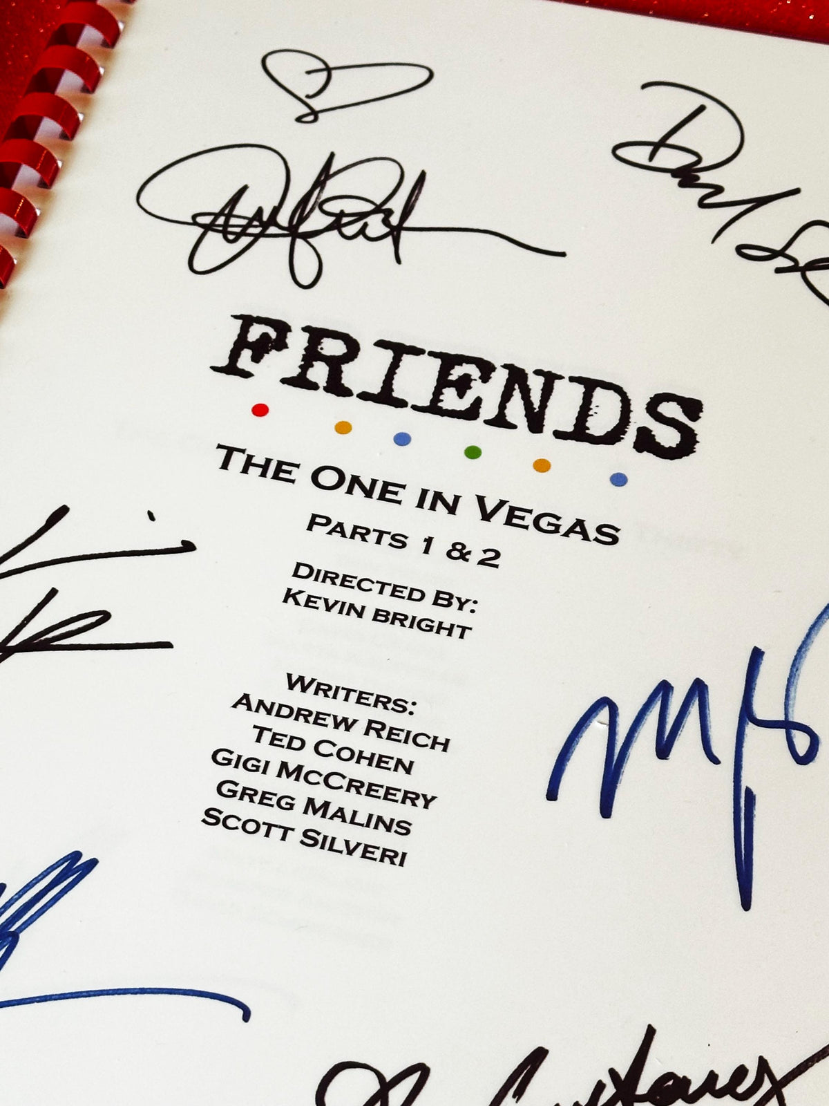 The One in Vegas, Script, With Printed Cast Signatures, Autographs