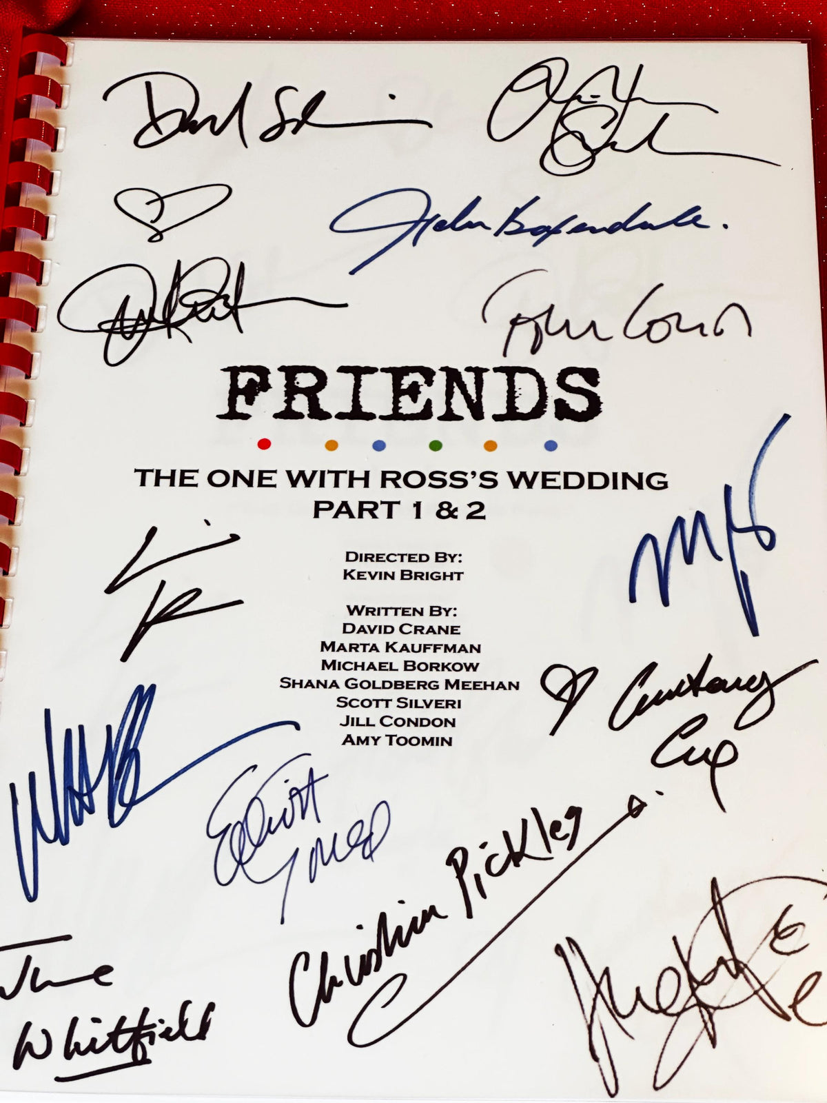 The One With Ross's Wedding, Script, With Printed Cast Signatures, Autographs