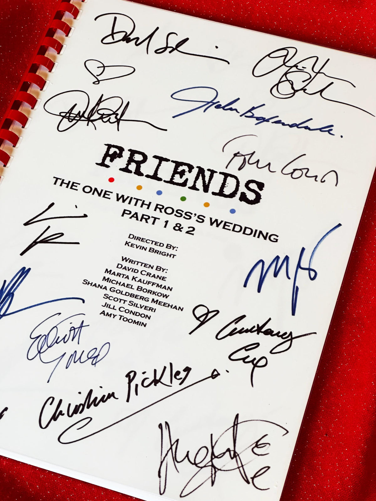 The One With Ross's Wedding, Script, With Printed Cast Signatures, Autographs