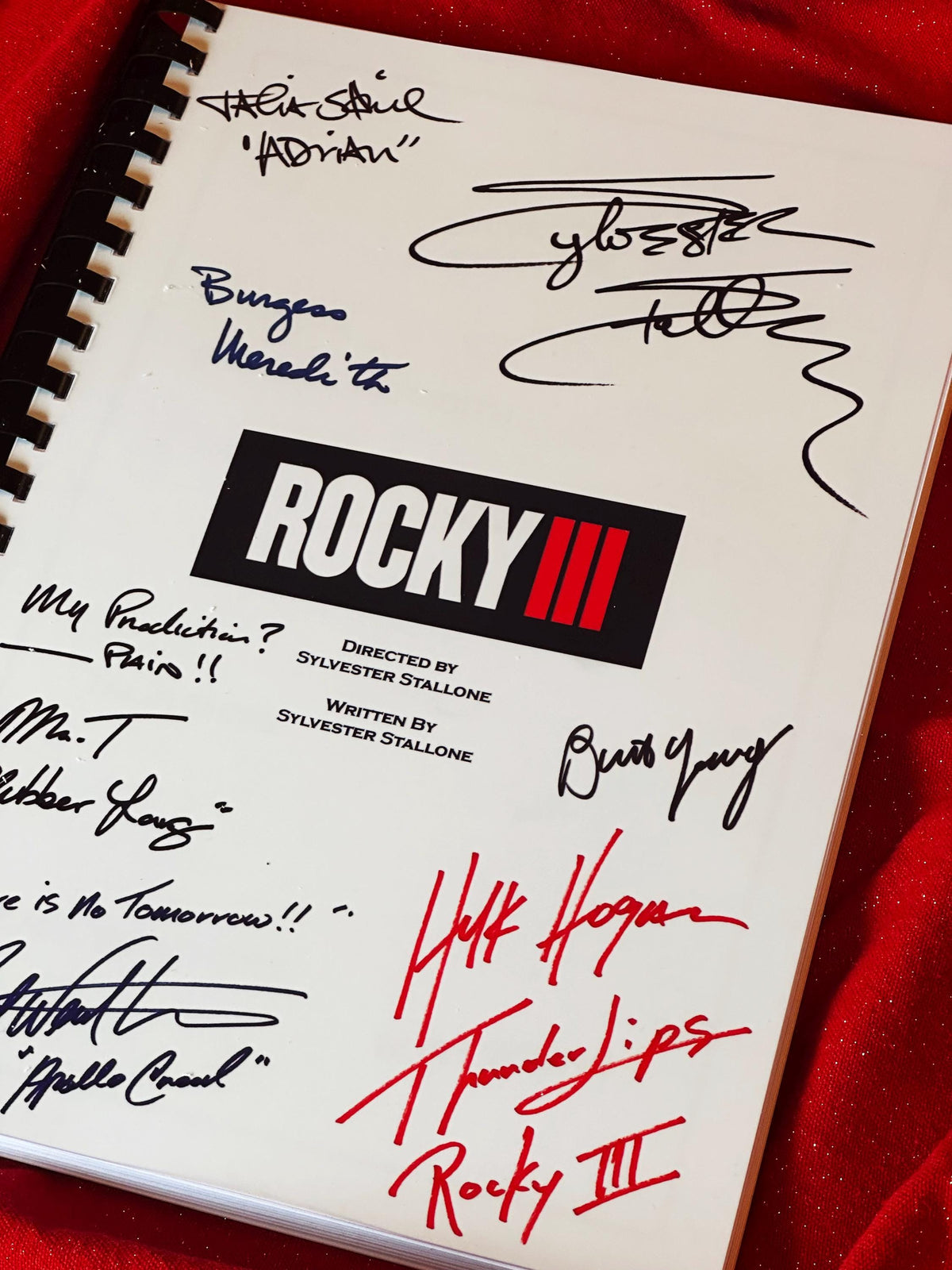 ROCKY 3 SCRIPT, With Printed Cast Signatures, Autographs