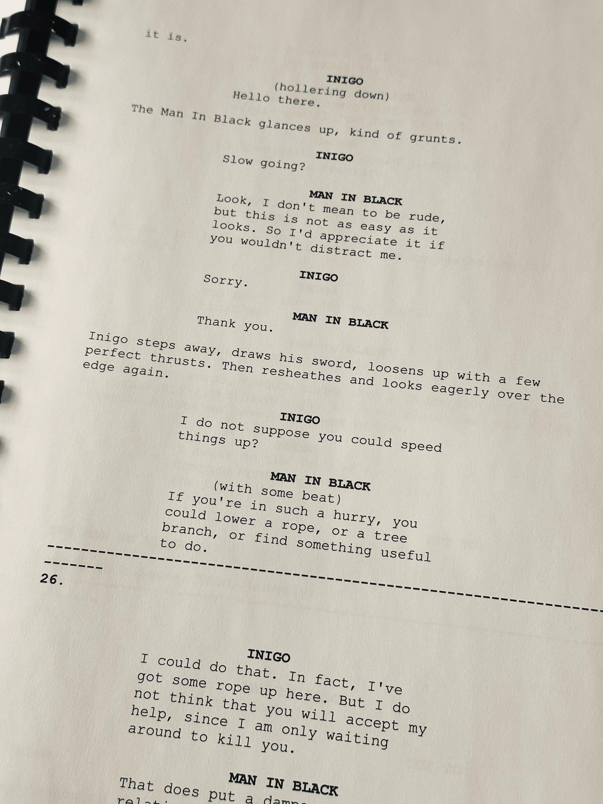 PRINCESS, BRIDE Movie Script, With Printed Cast Signatures, Autographs