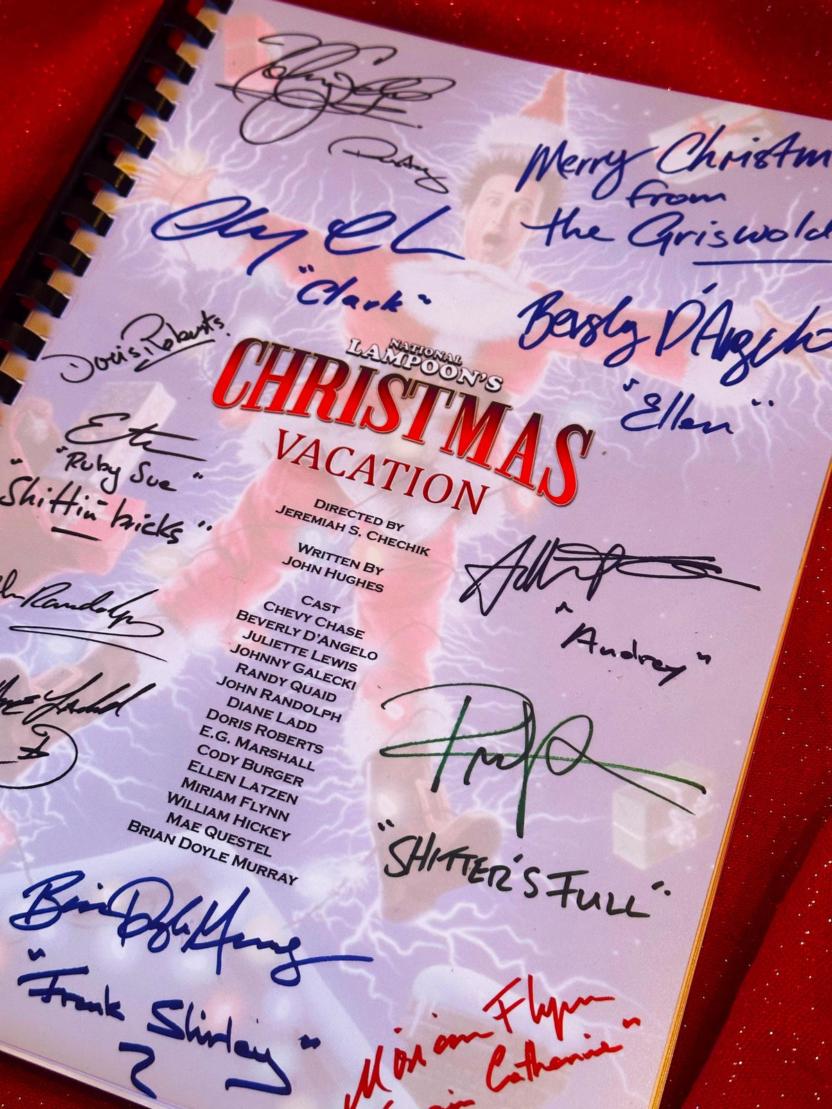 CHRISTMAS VACATION Movie Script, With Printed Cast Signatures, Autographs