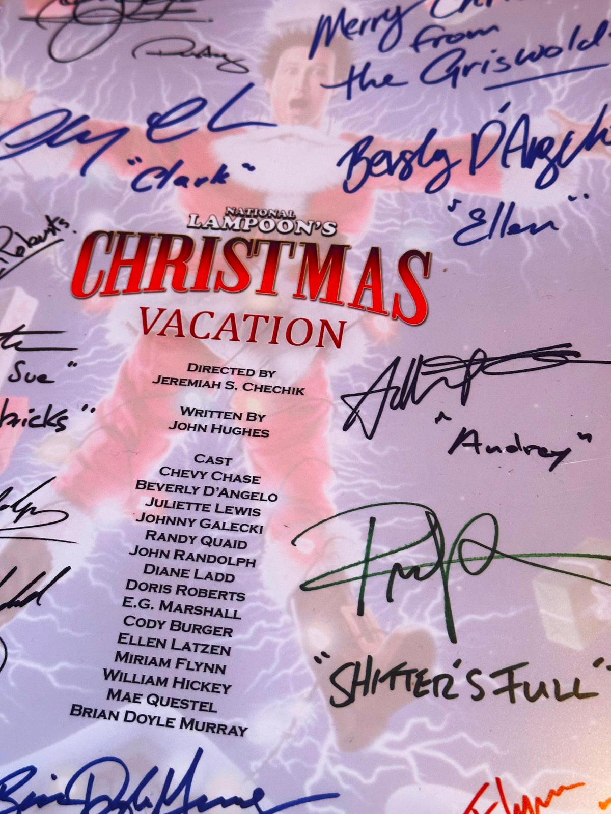CHRISTMAS VACATION Movie Script, With Printed Cast Signatures, Autographs